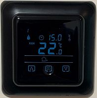 Терморегулятор сенсорный Warmlife BW датчик воздуха 3,6кВт 16А черный картинка 